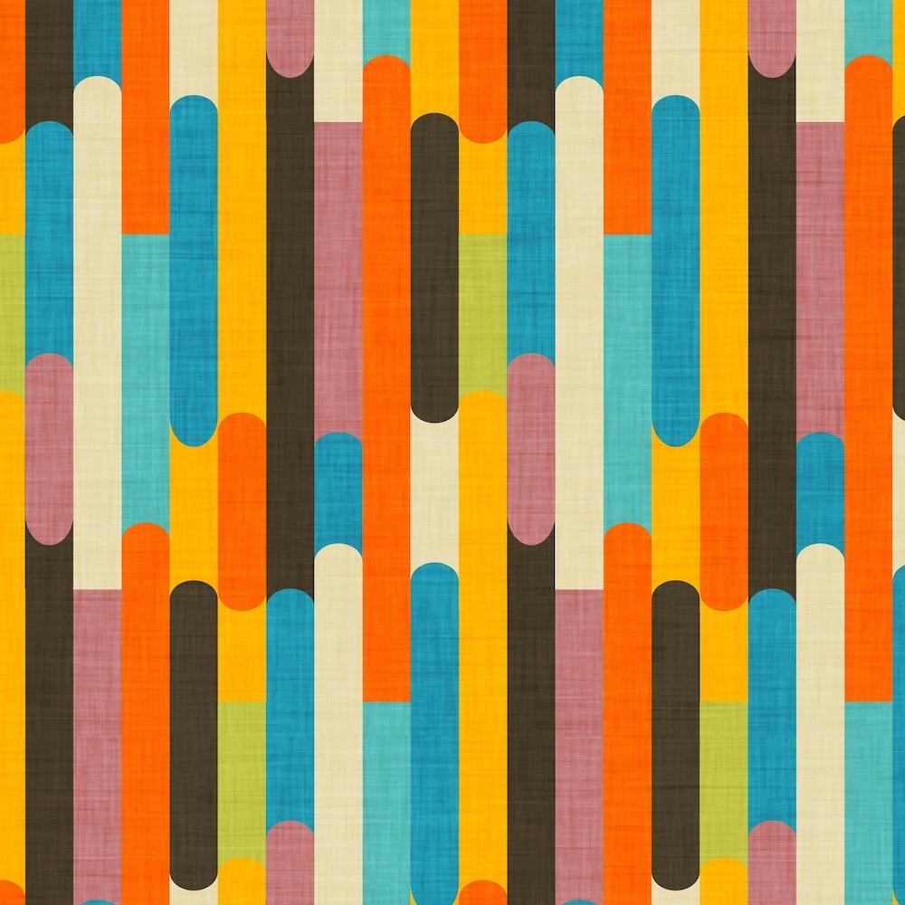Retro Color Block Orange