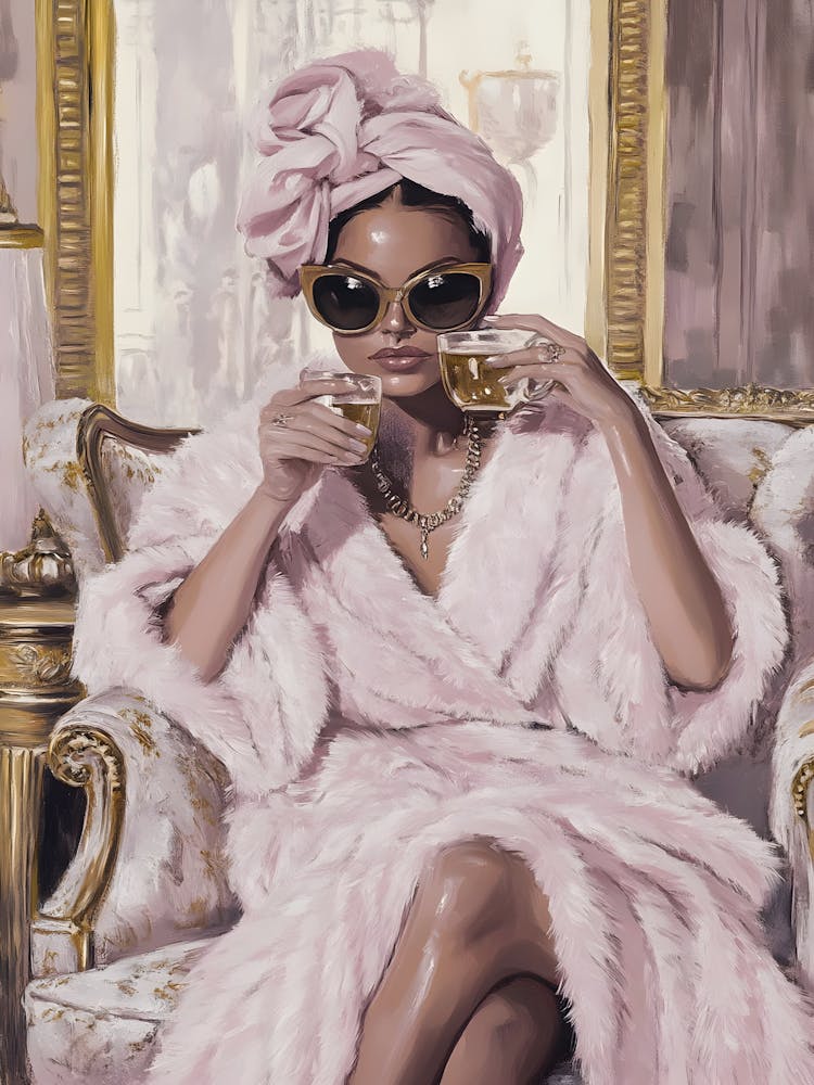 Girl In A Pink Fur Coat