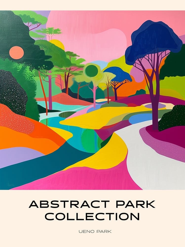 Abstract Park Collection Poster Ueno Park Tokyo 3