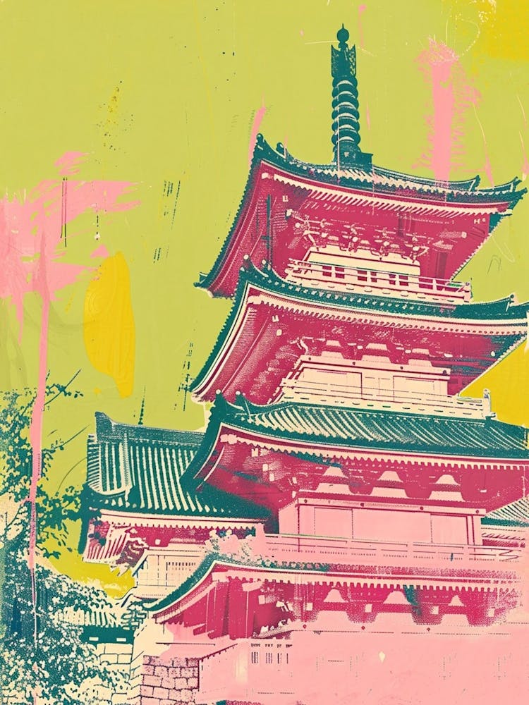 Himeji Japan Duotone Silkscreen 1