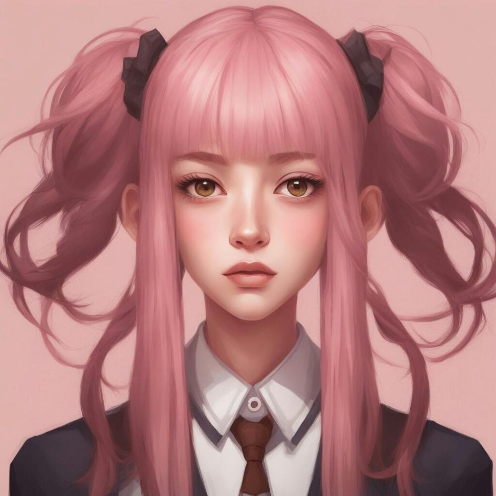 Anime Girl with pig tails