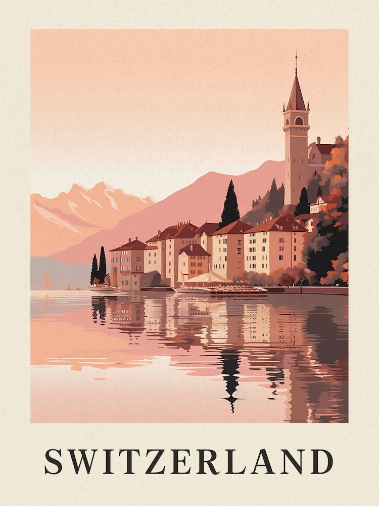 Vintage Travel Poster Switzerland