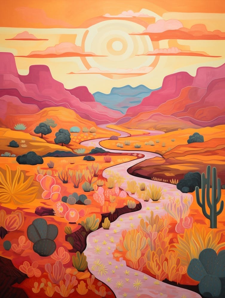 Cactus And Desert Painting 3