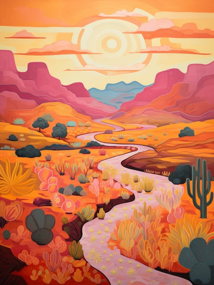 Cactus And Desert Painting 3