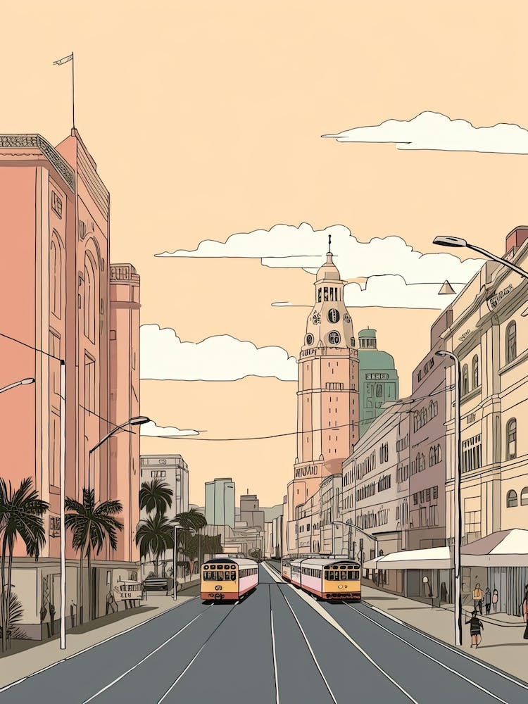Sao Paulo Brazil Travel Illustration 1