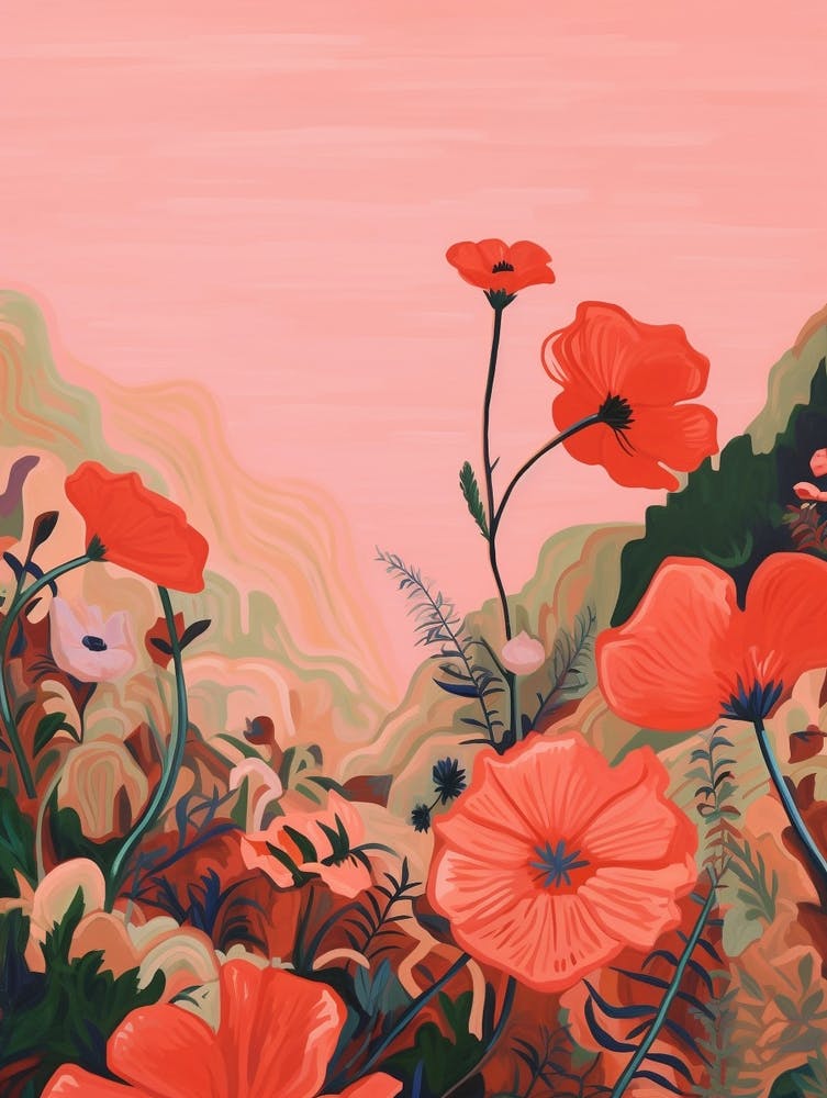 Boho Wildflower Painting Wild Geranium 2