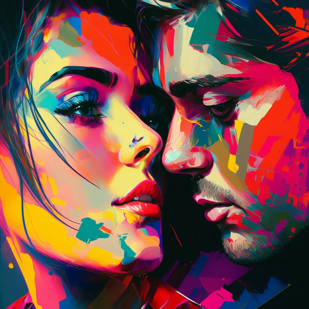 Couple In Love Abstract Fine Art Portrait