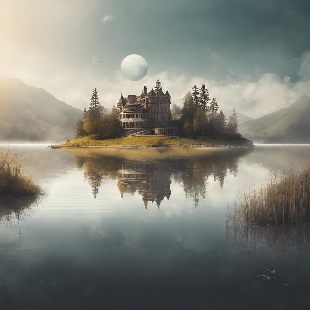 Castle Of Fantasy On A Lake