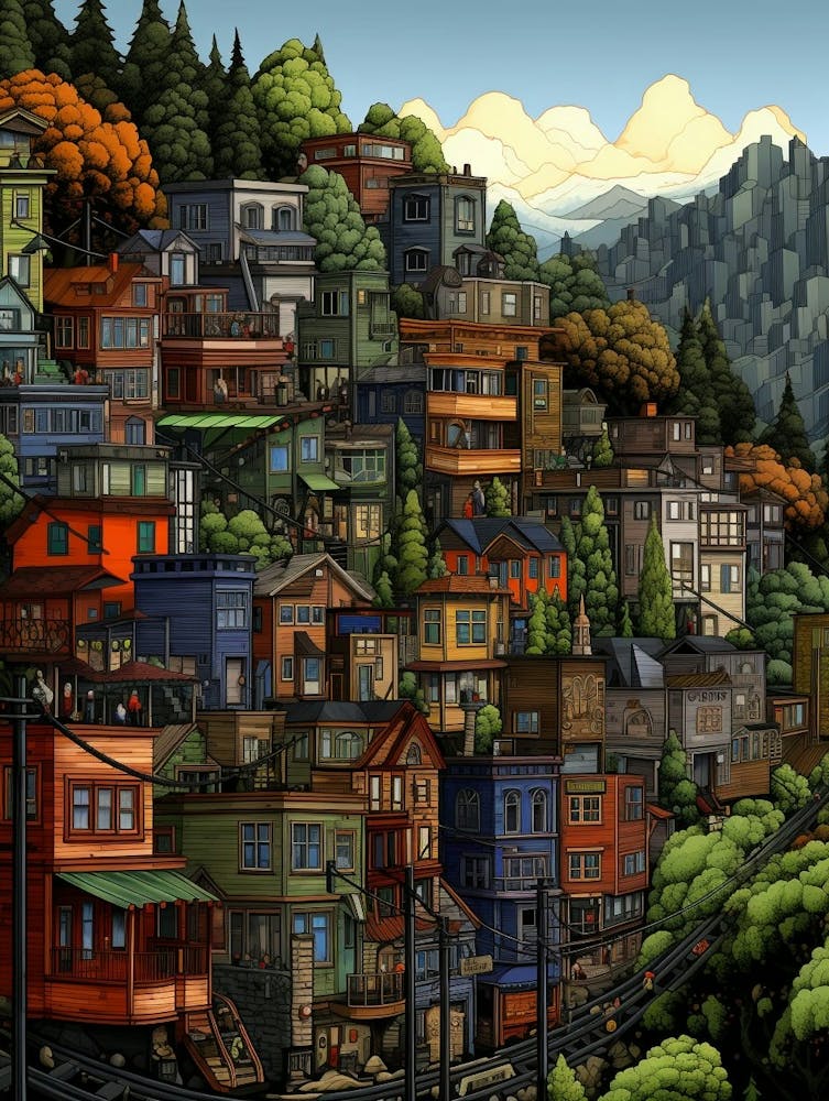 Redmond Washington Retro Pop Art 13