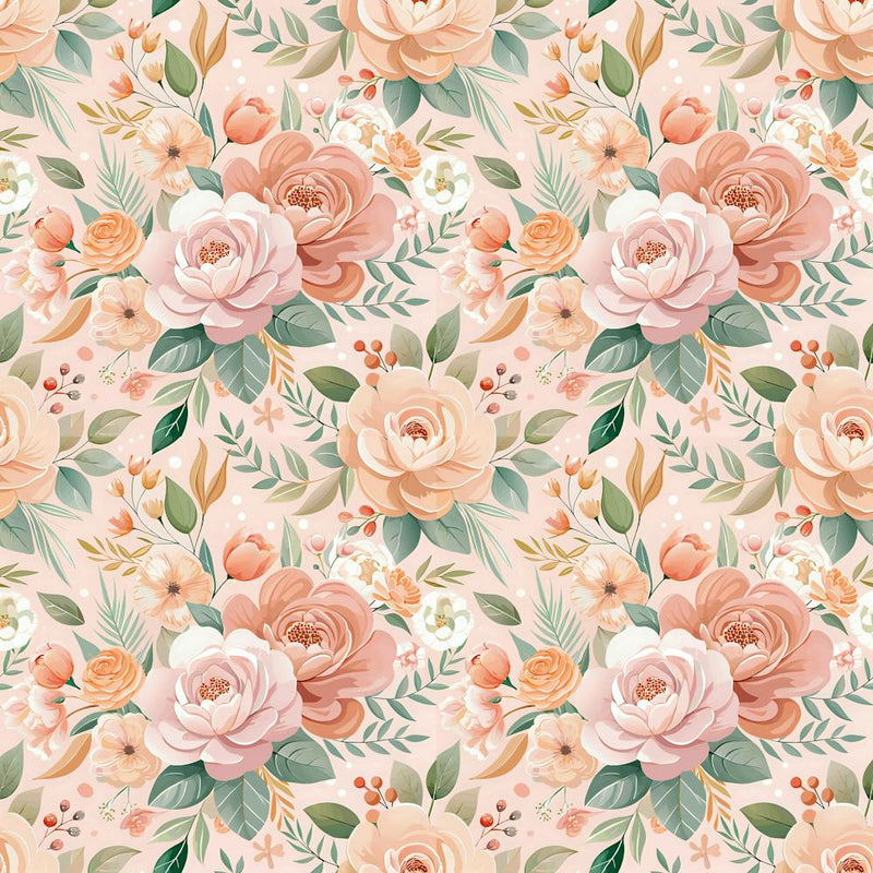 Flowers Roses Seamless Texture Spring Pink