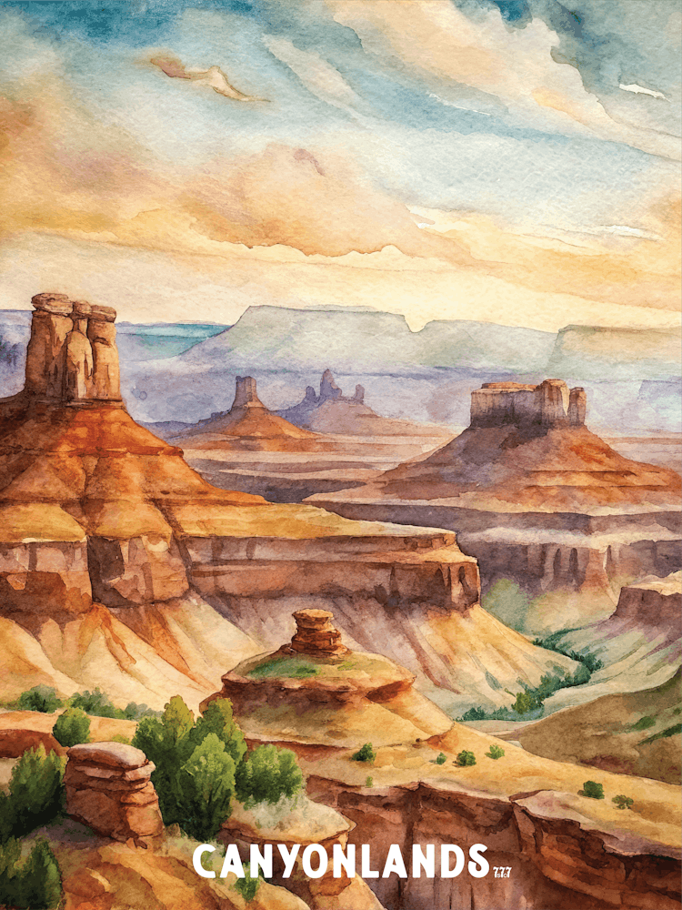 Canyonlands National Park Watercolor Painting