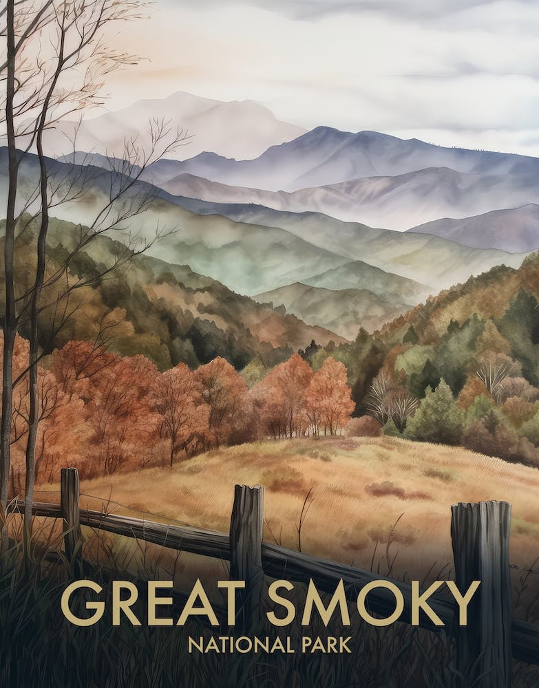Great Smoky National Park Vintage Travel Poster 6