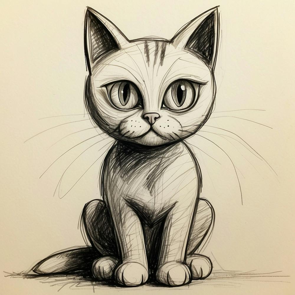 Cat Drawing 8