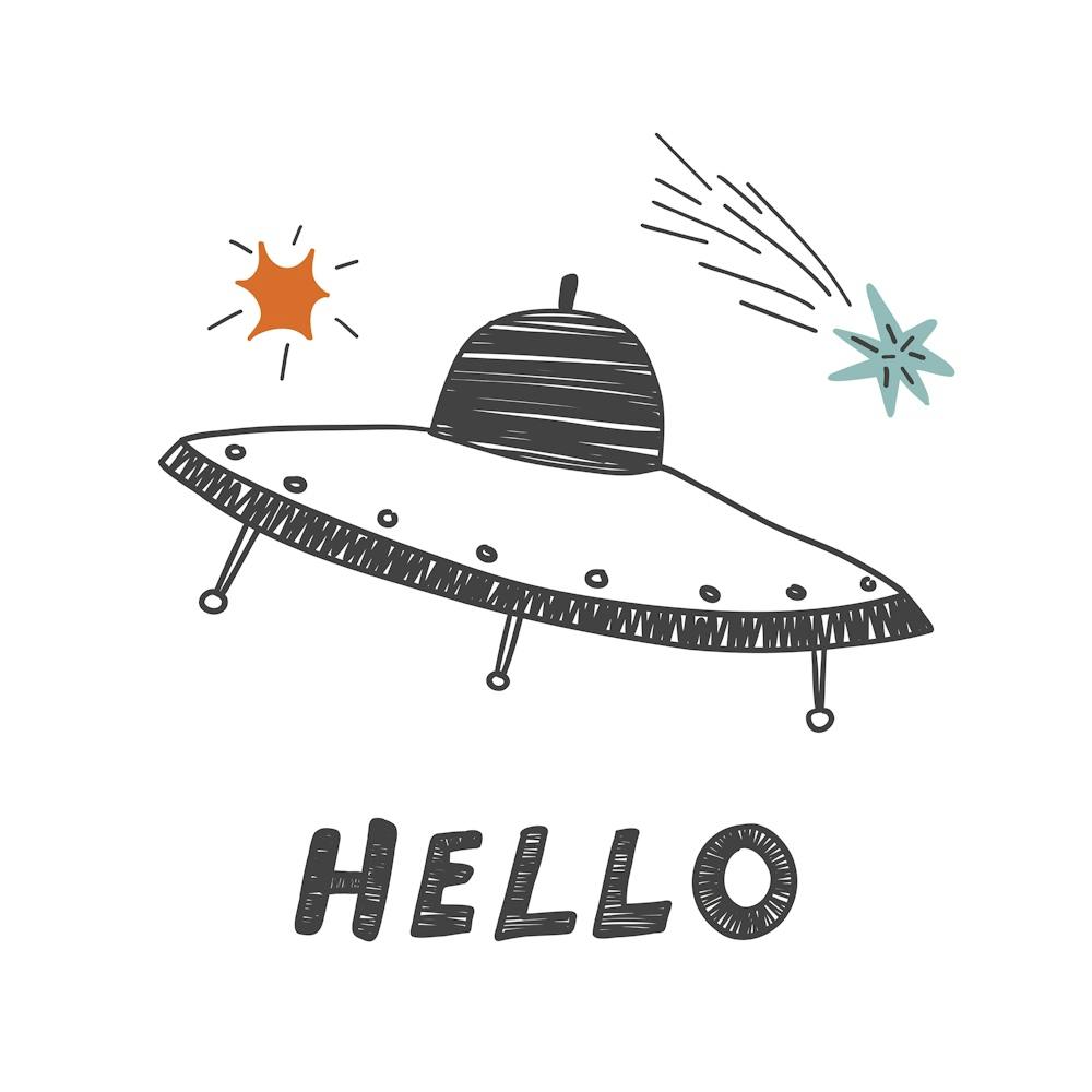 Ufo Flying Saucer Space Kids Room 2