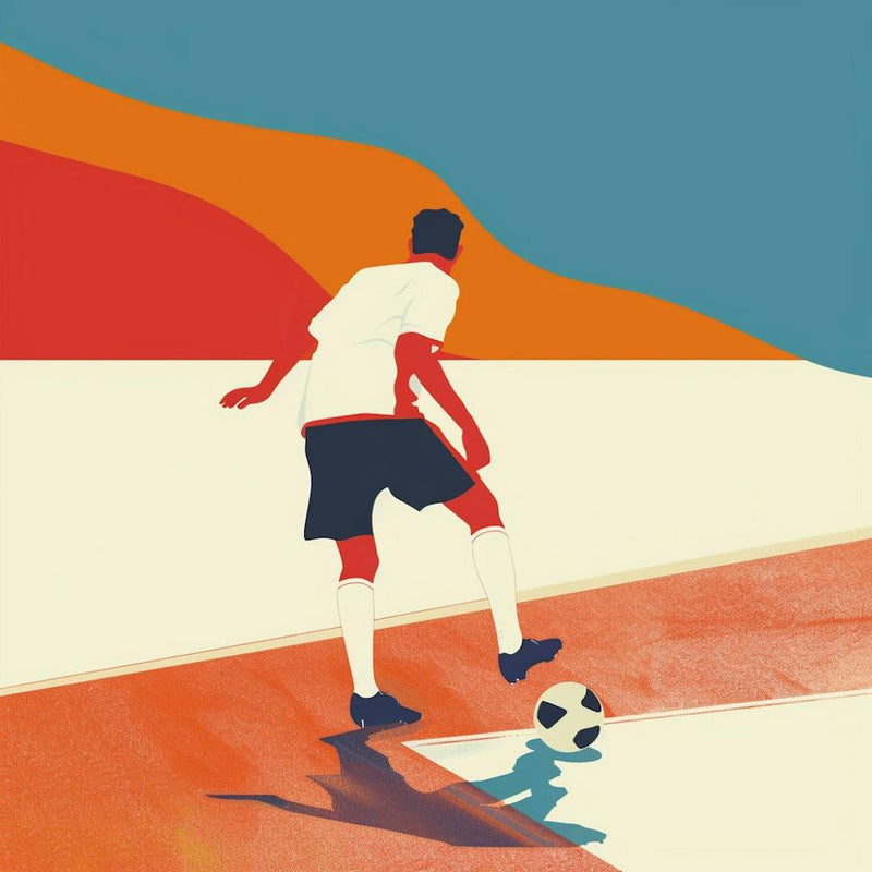 Soccer Player Kicking A Soccer Ball