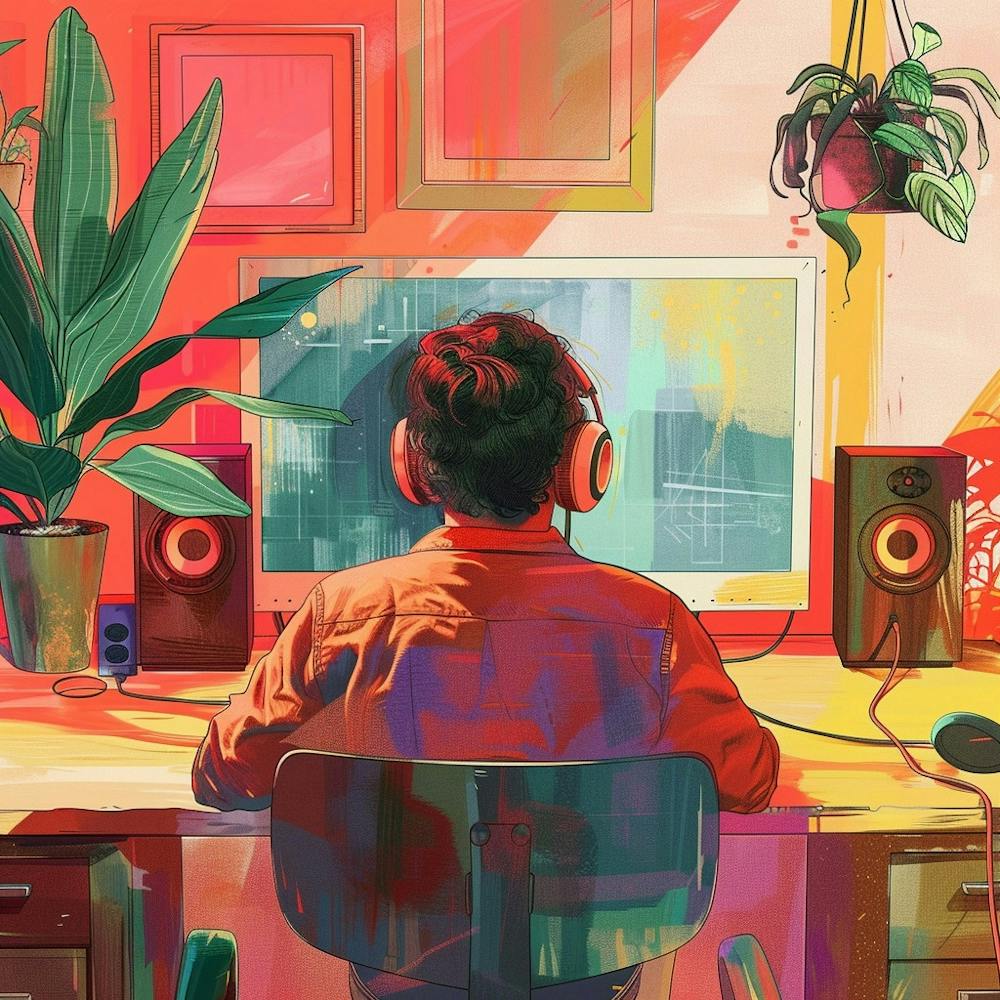 Gamer In Front Of Computer 1