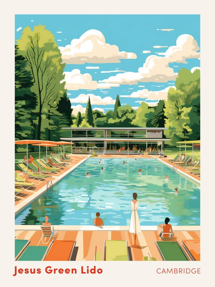 Jesus Green Lido Cambridge - Affiche de Natation