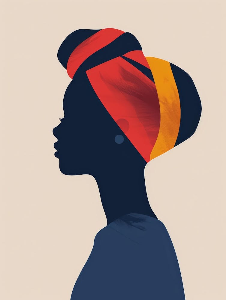 Silhouette einer afrikanischen Frau 24
