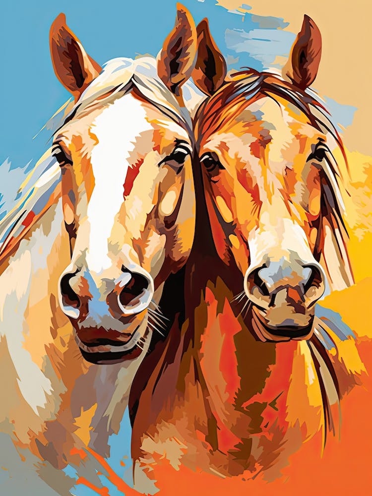 Horses Painting In Pilbara Western, Australia 1
