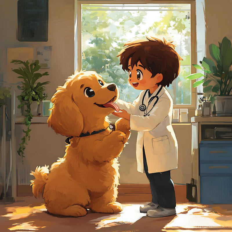 Adorable Chibi Vet Puppy Care