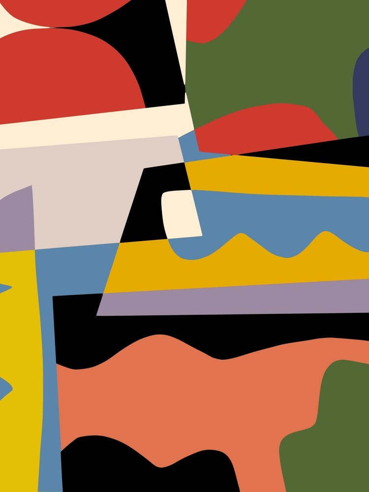 Abstract Color Block Collage