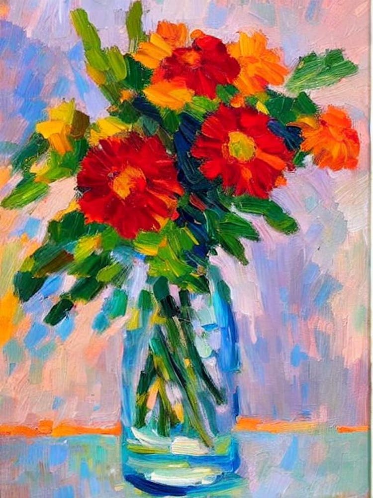 Aster Matisse Style Flower