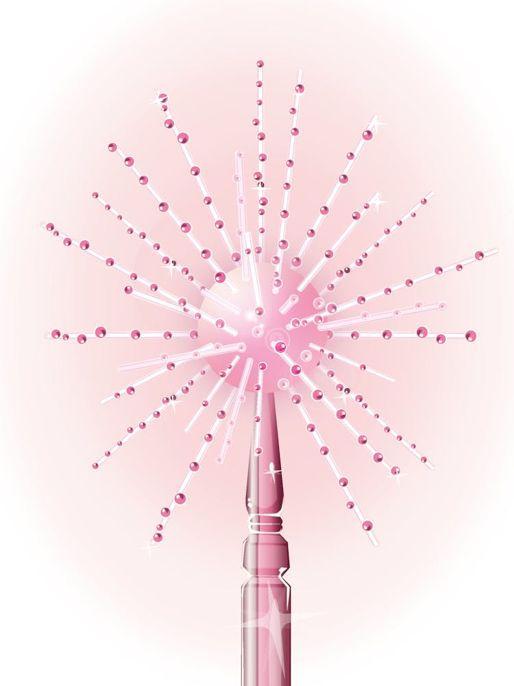 Wicked Glinda die Gute Hexe Zauberstab weißer Hintergrund