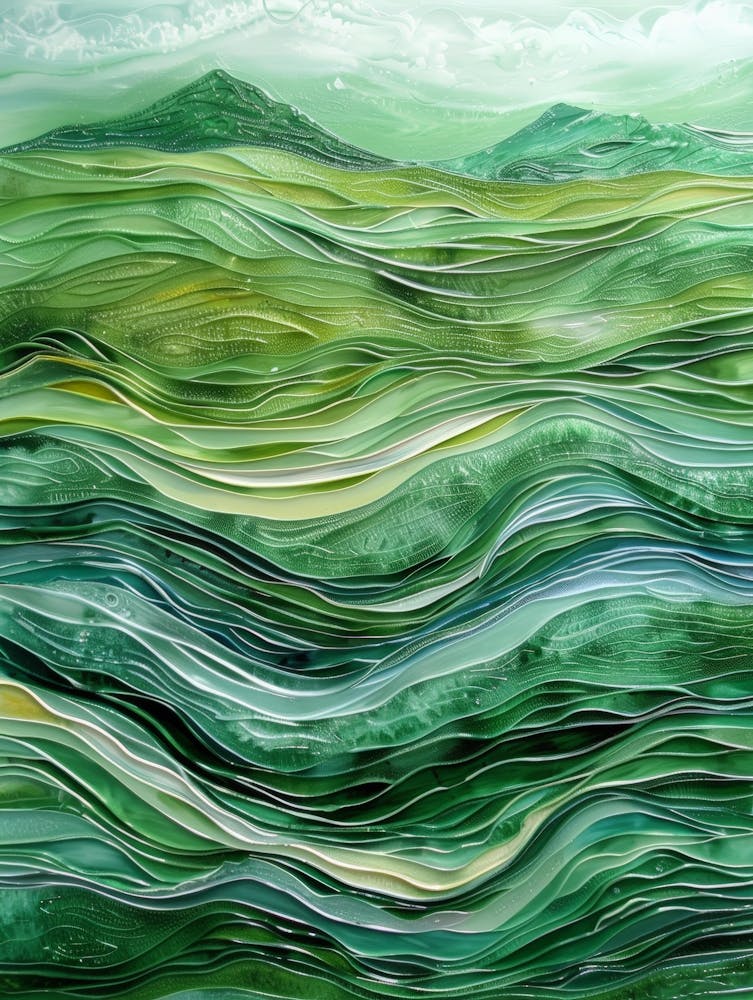 Paysage Ondulé Vert 1