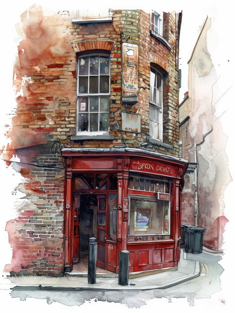 Bromley London Borough Straßen Aquarell 1