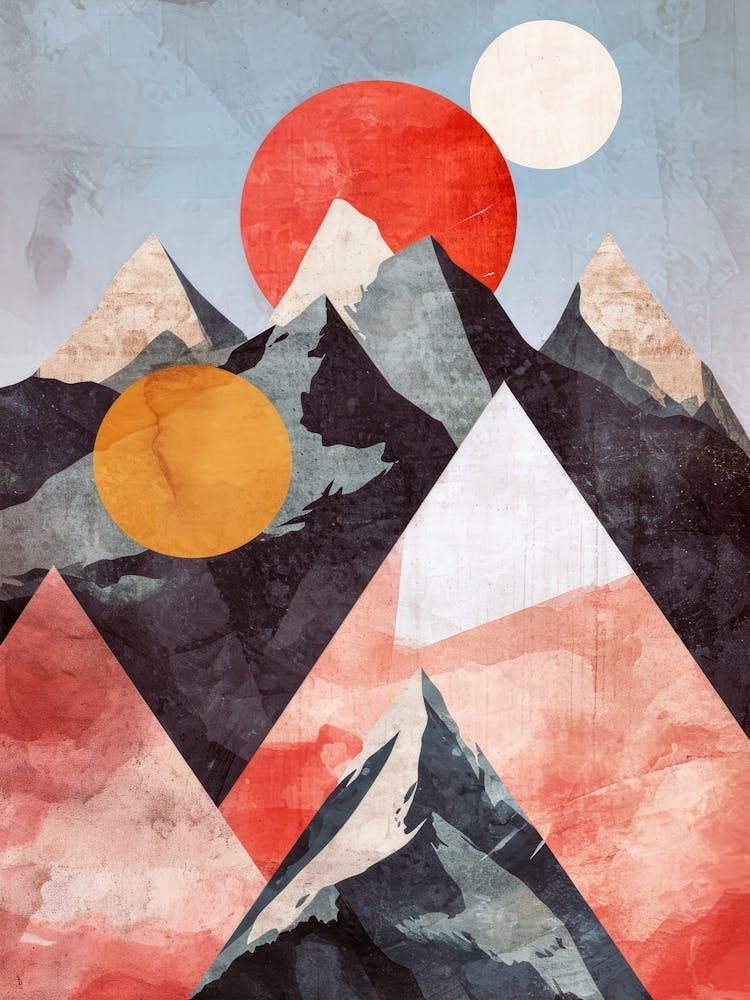 Abstract Mountain Canvas Print