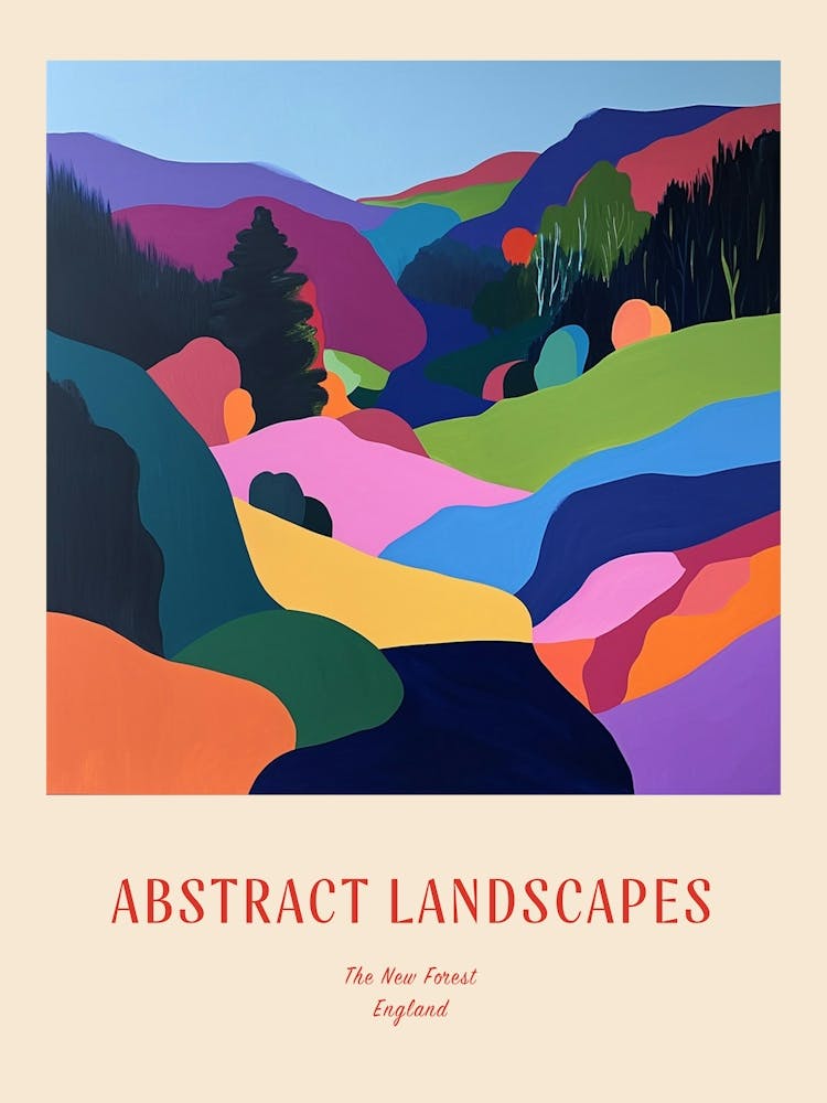 Colourful Abstract The New Forest England 4 Poster