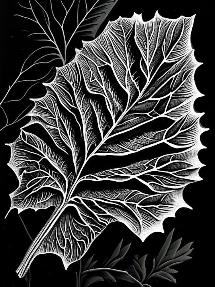 Sorrel Leaf Linocut