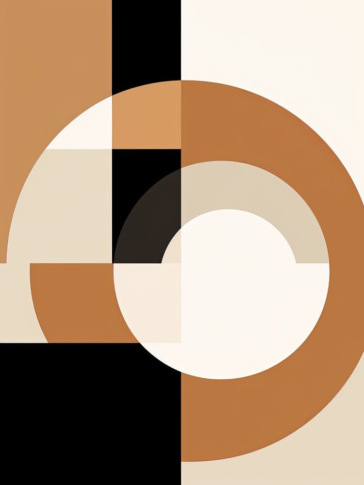 Geometric Bauhaus Echo: Abstract Harmony
