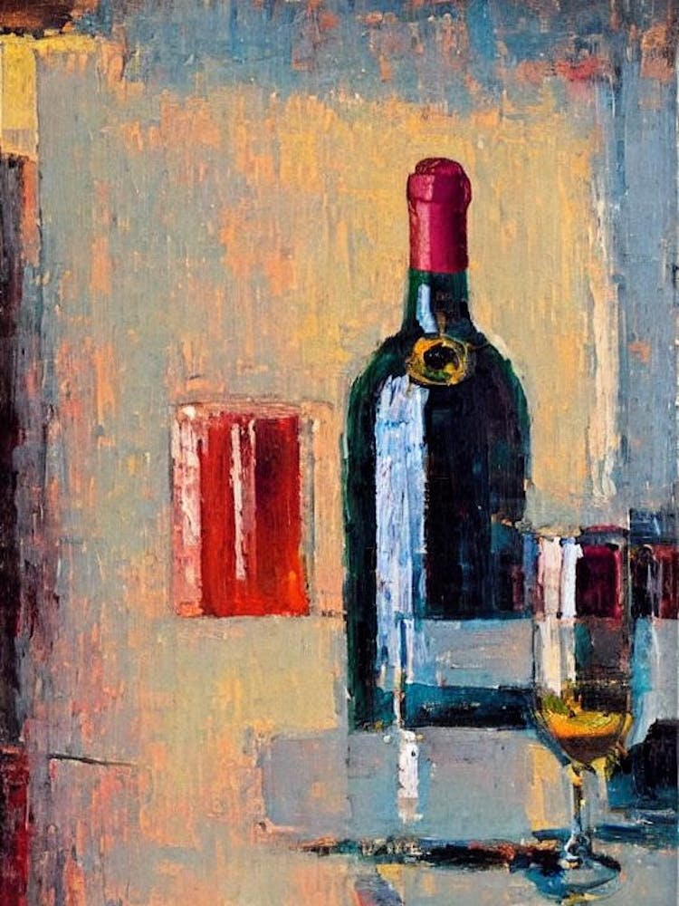 Crémant 1 Oil Painting Cocktail Poster