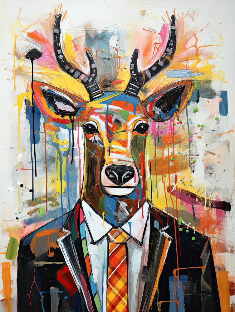 Deer In An Office Suit