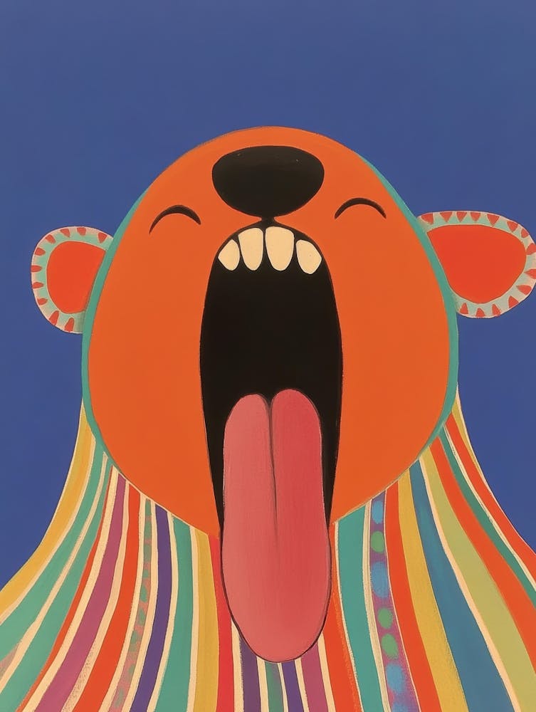 Bear With Tongue Out