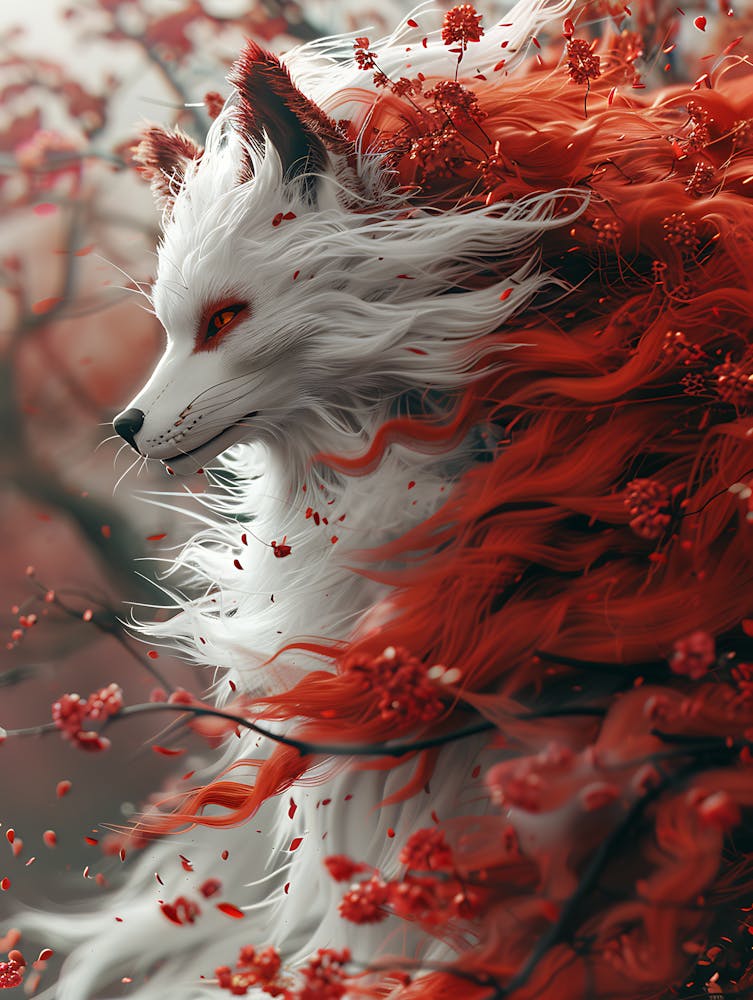 Beautiful Fantasy White Fox 22