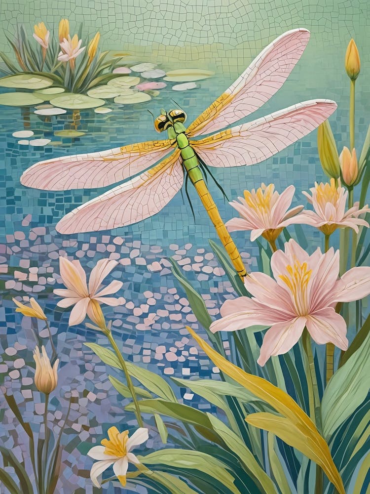 Libelle In Pastellfarben