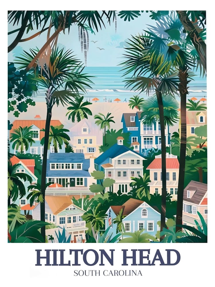 Hilton Head Print Hilton Head Poster Coligny Plaza Hilton Head Island Painting Hilton Head Photo Hilton Head Artwork Hilton Head Wall Art