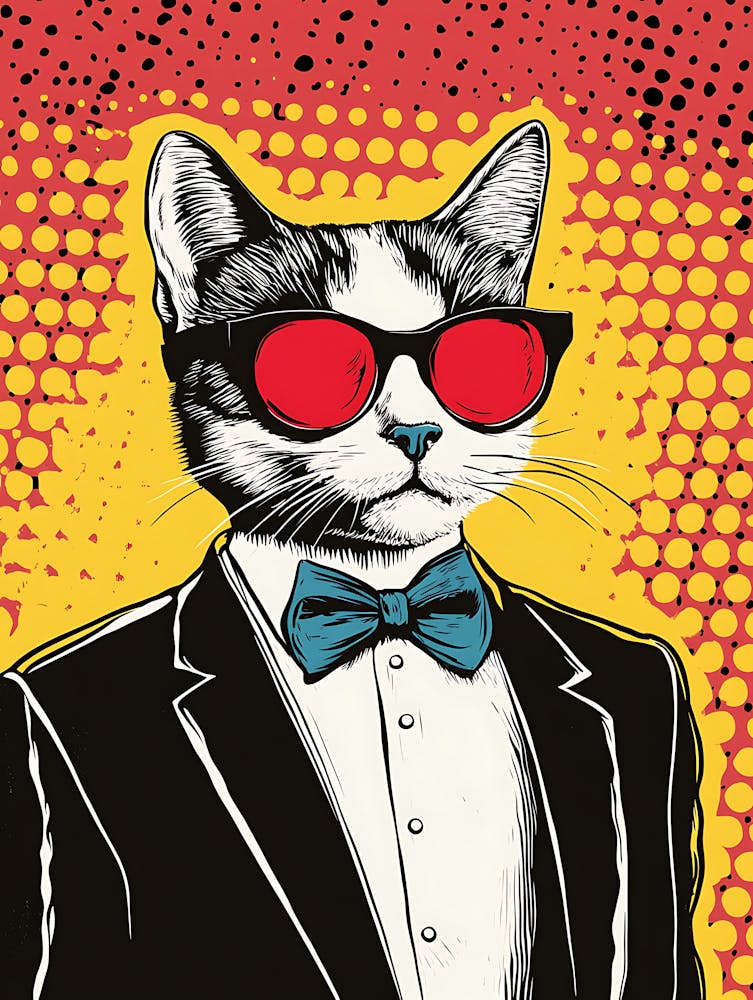 Super Cool Cat Illustration Pop 16