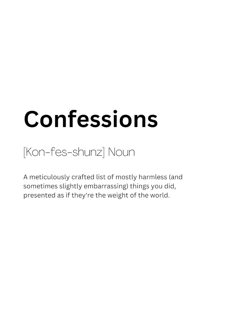 Confessions Définition Signification