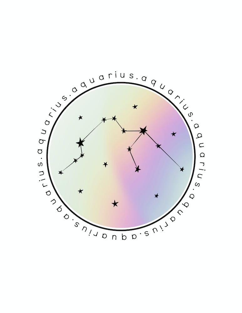 Aquarius  Zodiac Star Chart