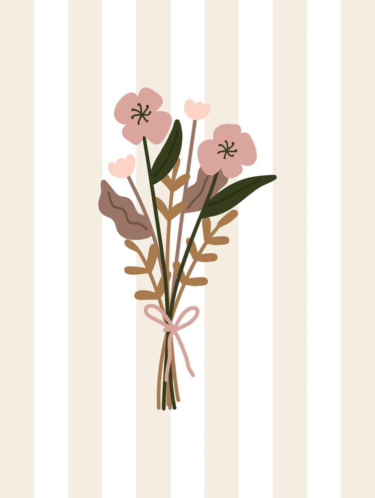 Stripey Bunch Of Flowers