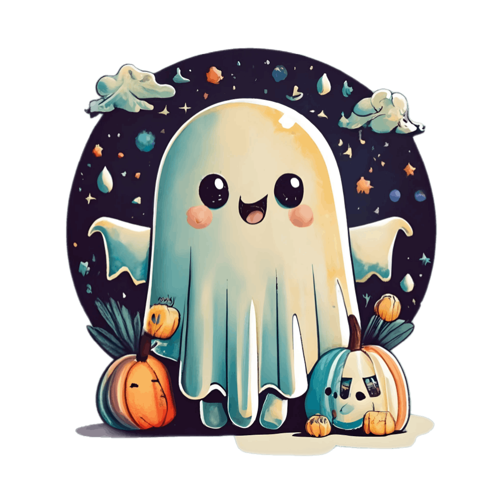 Ghost With Pumpkins