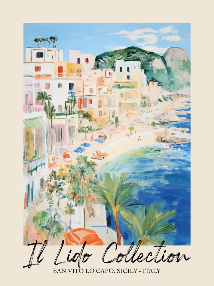San Vito Lo Capo, Sicily   Italy Il Lido Collection Beach Club Poster 4