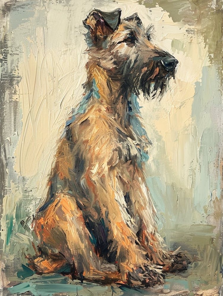 Irish Wolfhound Acrylic Painting 8