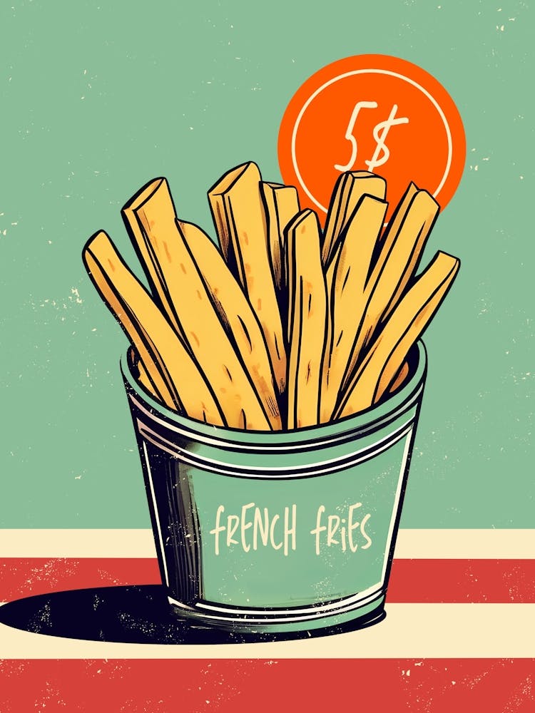 French Fries In A Bucket