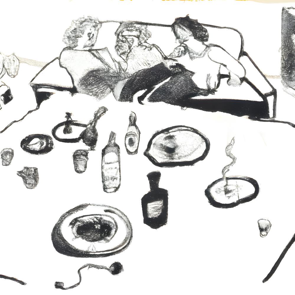 Handgezeichnete Afterparty 2