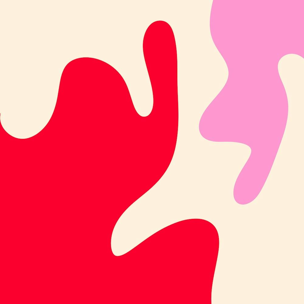 Abstrakte moderne Formen pink, rot