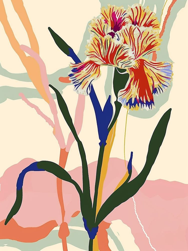 Colourful Flower Illustration Carnation 3
